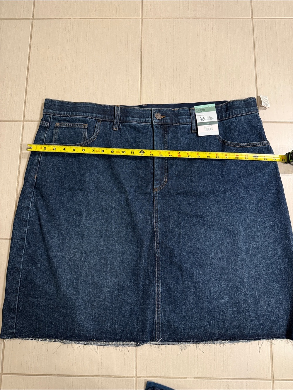 Terra & Sky Dark Indigo Denim Mini Skirt